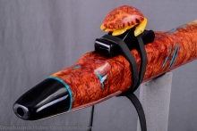 Red Mallee Burl Native American Flute, Minor, Low D-3, #K40H